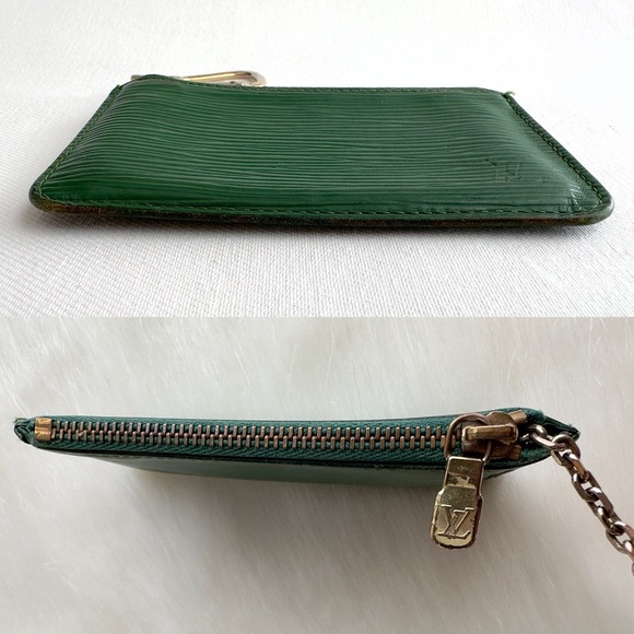 ✨LOUIS VUITTON Vintage Epi Leather Cles Coin Purse Pouch Key Holder Borneo Green - Picture 6 of 13